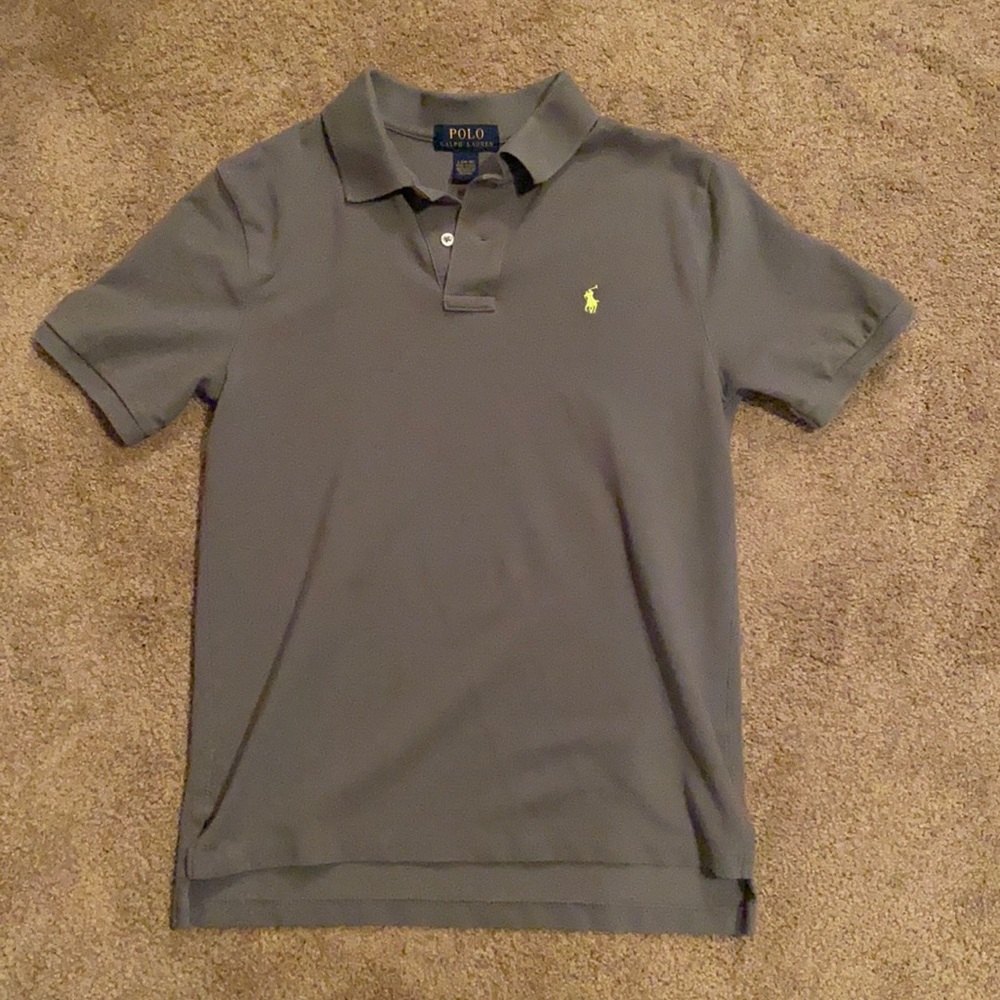 Polo Ralph Lauren Light Gray Polo Shirt- Boy Large